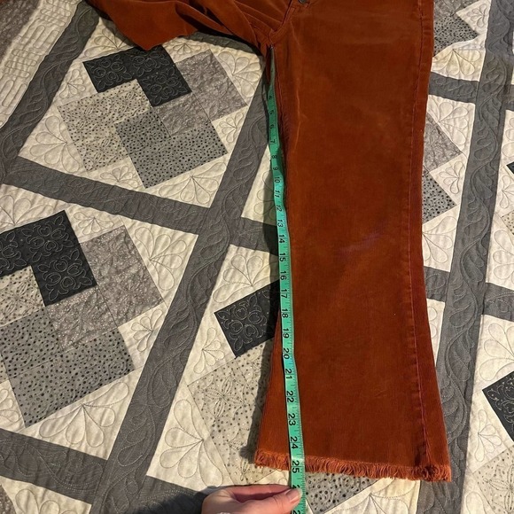 Madewell Cali Demi boot cut corduroy rust red orange size 28 - Picture 8 of 12